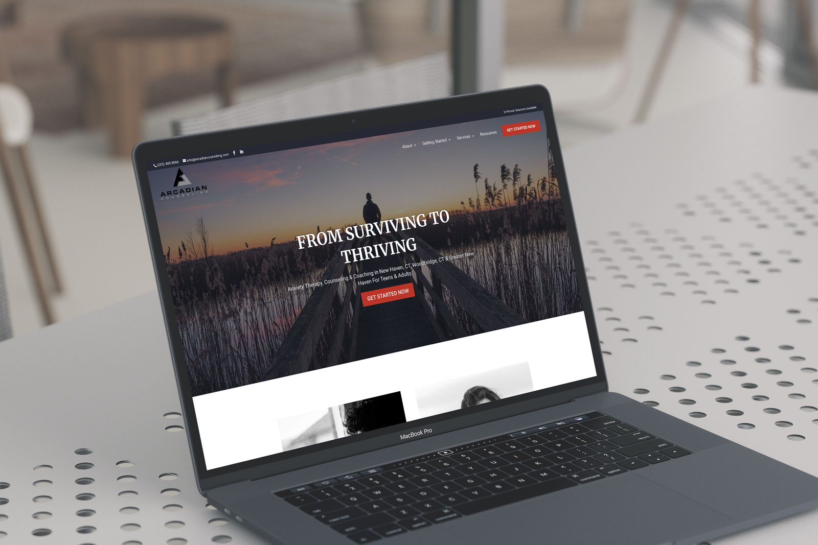 website design for Arcadian Counseling